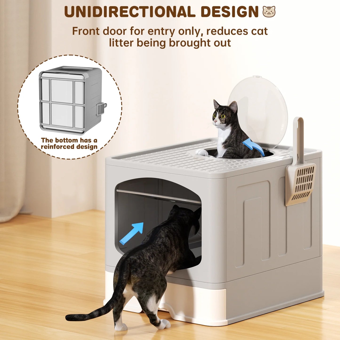 Disposable Litter Boxes for Cats, Large Sized 5-Pack, Disposable Cat Litter Box for Rabbits, Guinea Pigs, Small Animals or Travel, Extra Thick, Very Sturdy and Durable and Water Resistant