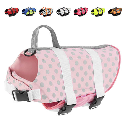 Dog Life Jacket - Keep Your Canine Safe with a Neoprene Life Vest - Designer Life Jackets - Perfect for Swimming and Boating - Blue and Yellow, Medium