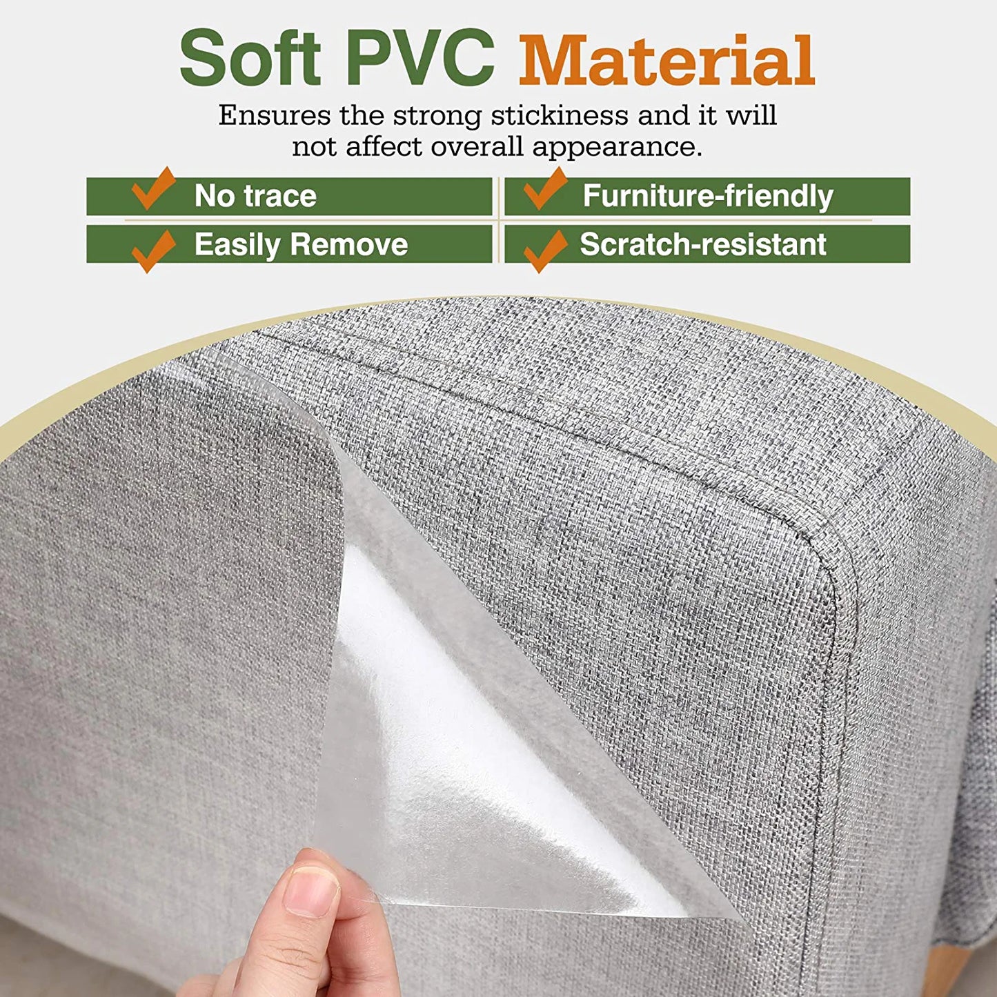 Cat Scratch Furniture Protector,【16 Pack】Cat Scratch Deterrent Tape, Furniture Protectors Training Tape, Couch Corner Cat Scratch Repellent with 90 PCS Upholstery Pins, White