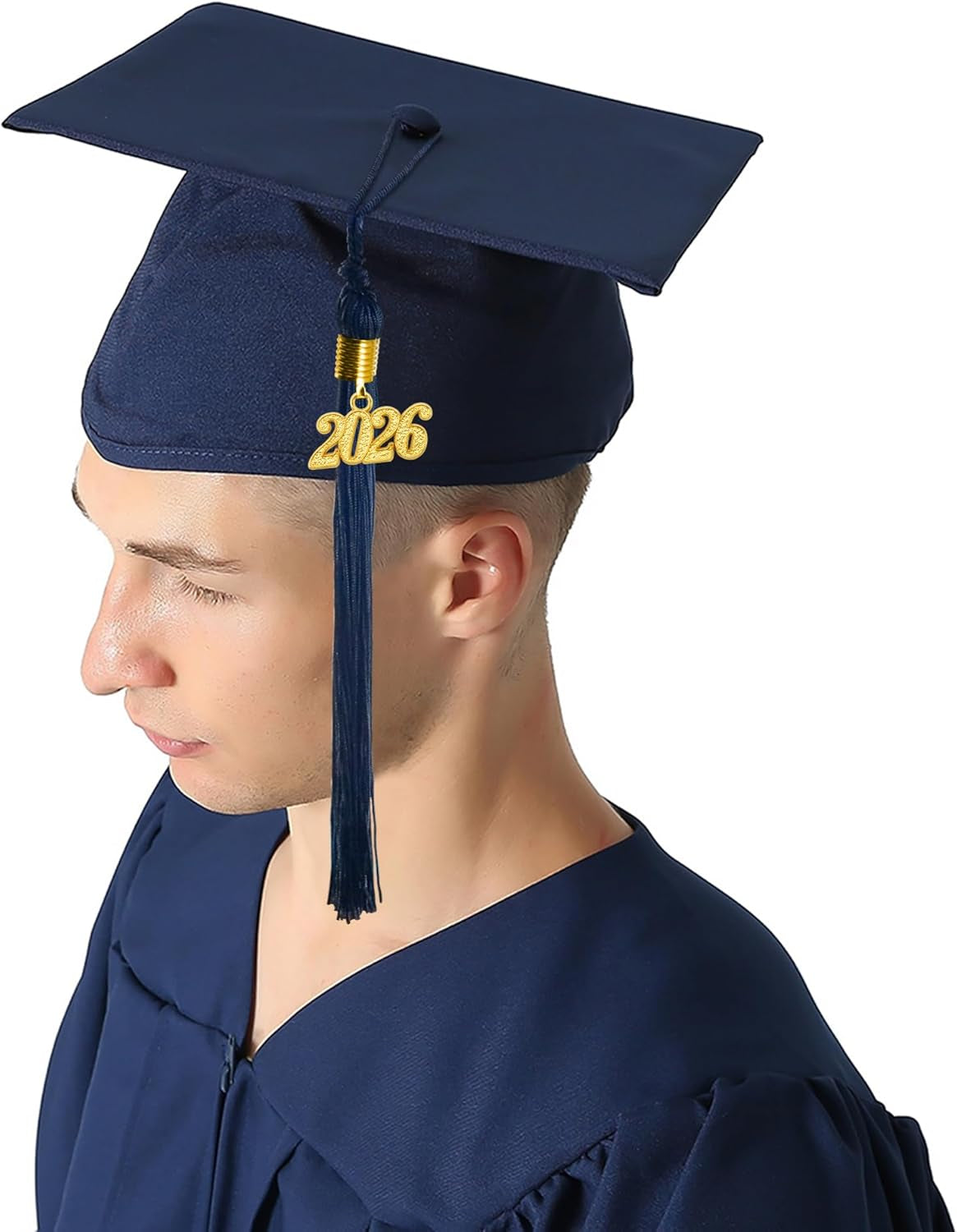 Matte Graduation Gown Cap Tassel Set 2026 for High School and Bachelor
