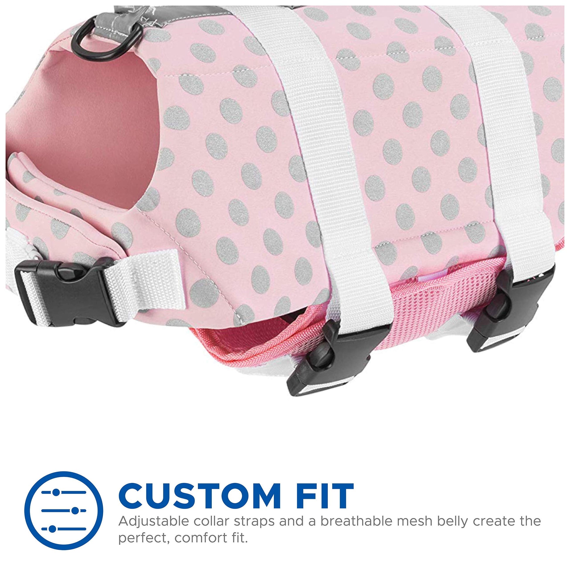 Dog Life Jacket - Keep Your Canine Safe with a Neoprene Life Vest - Designer Life Jackets - Perfect for Swimming and Boating - Blue and Yellow, Medium