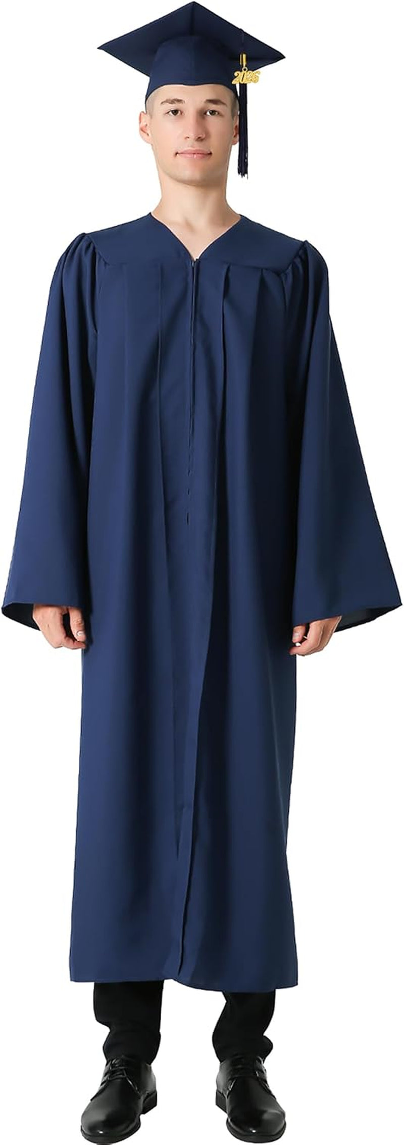 Matte Graduation Gown Cap Tassel Set 2026 for High School and Bachelor